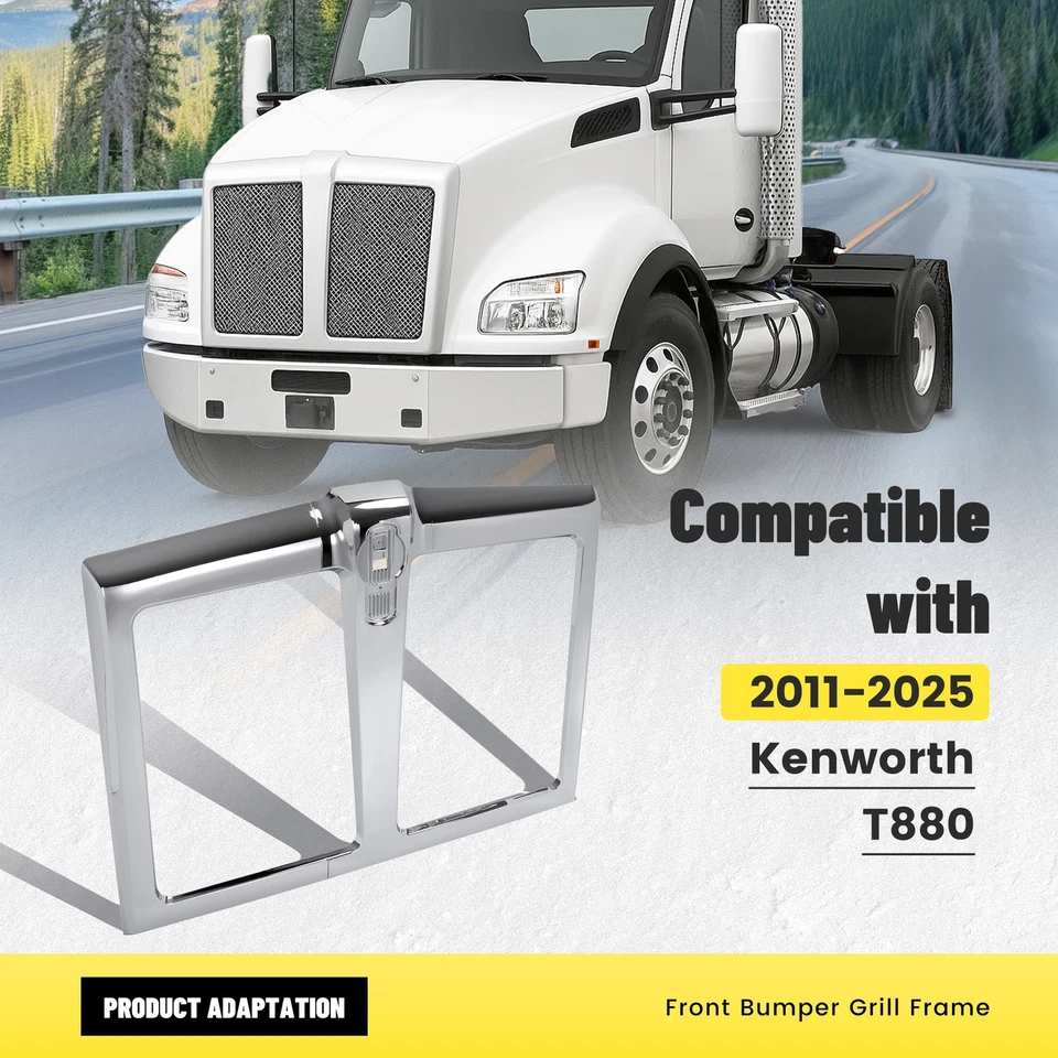 Marco envolvente de rejilla cromada para Kenworth T880 2011-2025 nuevo Foto 2 de 4