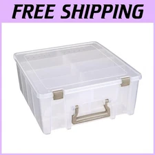 Clear Plastic Craft Storage Box - Super Satchel Double Deep