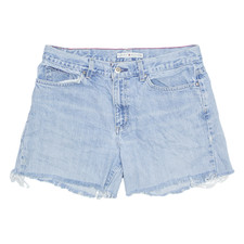 TOMMY HILFIGER Cut Off Boyfriend Womens Denim Shorts Blue M W32