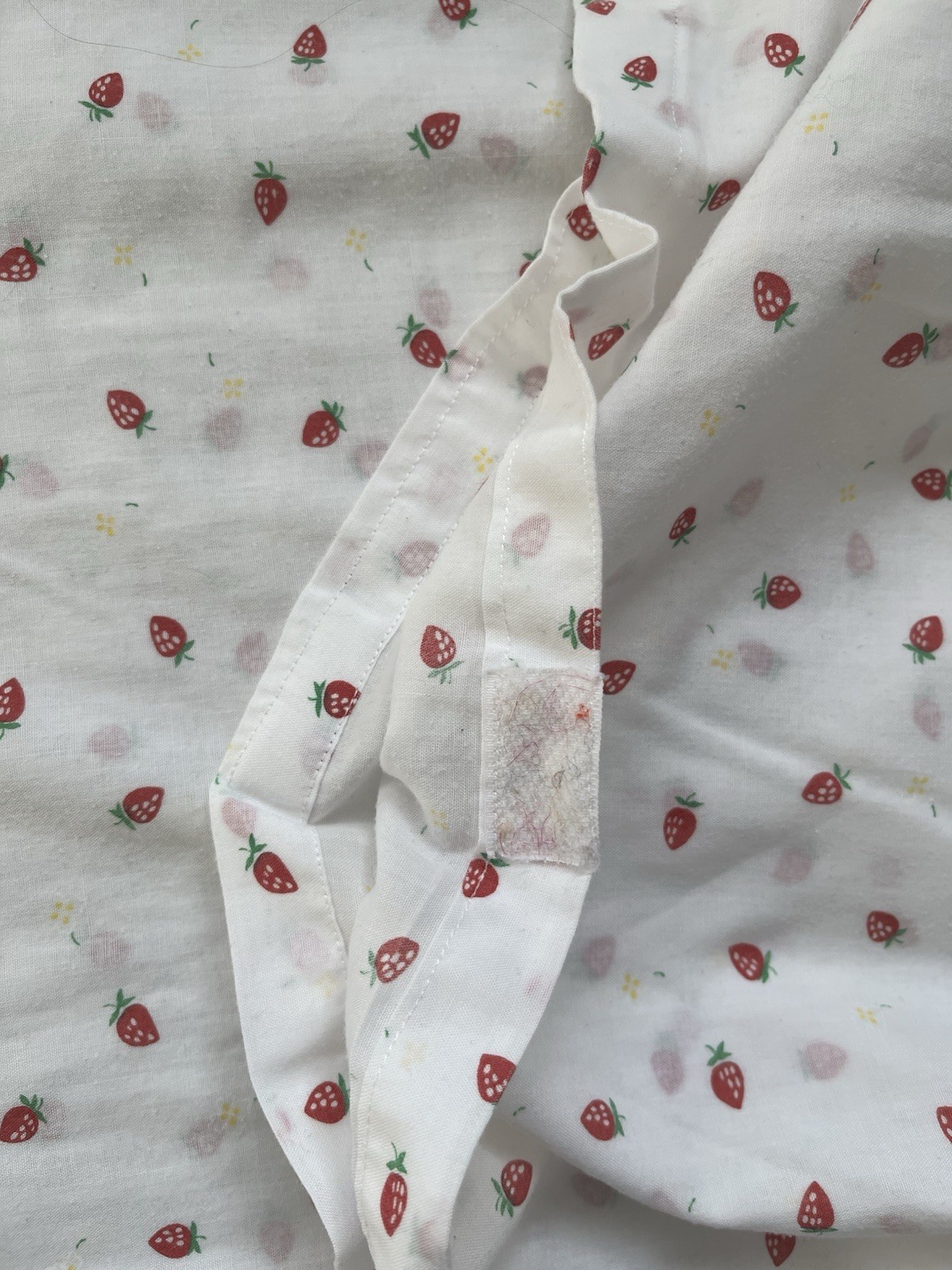 Set lettino fragola cura della mamma vintage copripiumino, piumone e tende anni 80 foto 5