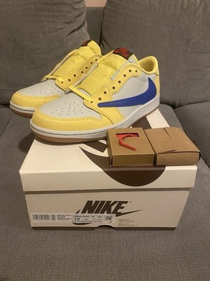 Nike Air Jordan 1 Retro low OG SP Travis Scott Yellow Canary UK7,5 DZ4137-700