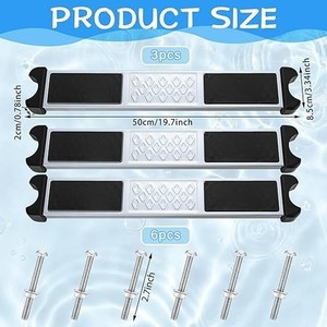 Therwen Stainless Steel Pool Ladder Steps 1.9 Inch Non Slip - Set of 3