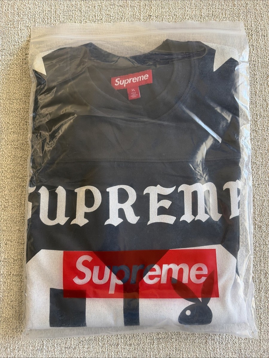Supreme Playboy L/S Football Top Black XL | eBay