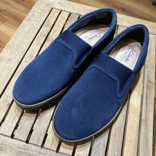 CLARKS Zylah Sky Suede Loafers - Women  s Size 6.5 Navy - Comfort