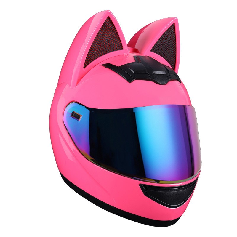Cat Ear Full Face Motorcycle Helmet DOT Approved for Adults 