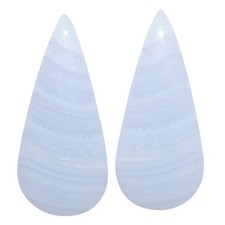 Blue Lace Agate Natural Loose Gemstone Pear 13.1x29.3x4.7 mm LS89-07763