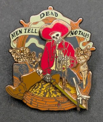 Disney Pirates Of Caribbean Dead Men Tell No Tales Skeleton Treasure Pin 2015