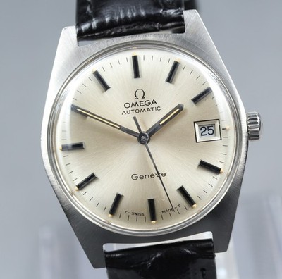 OMEGA Geneve Cal.565 Ref.166.041 34mm Silver AT Date Vintage 1971 Men's Watch