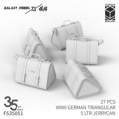 Galaxy FS35051 1/35 WWII GERMAN TRIANGULAR 5 LTR JERRYCAN (27 PCS) 3D Printed