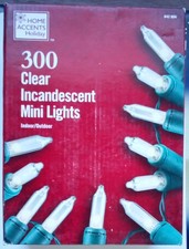 Home Accents Holiday 300L Clear Incandescent Mini Lights Christmas New