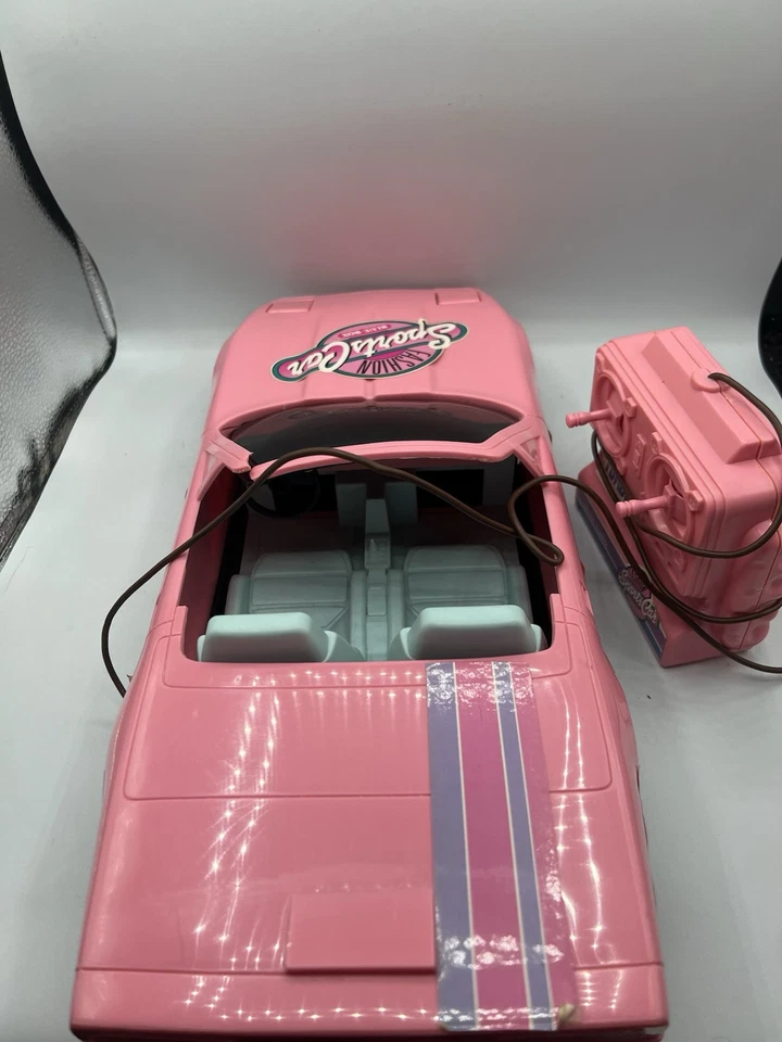 Vintage Blue Box Fashion Sports Car Pink Corvette RC Remote Control Car - Image 3 of 4