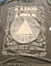 Pink Floyd Men’s Large T‑Shirt Dark Side Moon 1973 Tour Retro Worn Nwt New