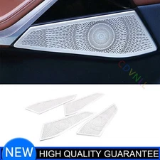 Fit For BMW X7 G07 Silver Aluminum 2019-2022 Door Speaker Bezel Frame Cover Trim