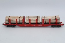Trix HO DC 23853 Doppelrungenwagen-Holztransport --81--83--
