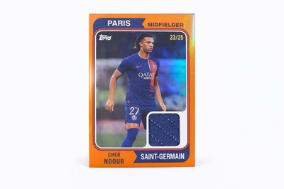 Topps PSG 2023/24 Team Set Cher Ndour Match Worn Patch 23/25