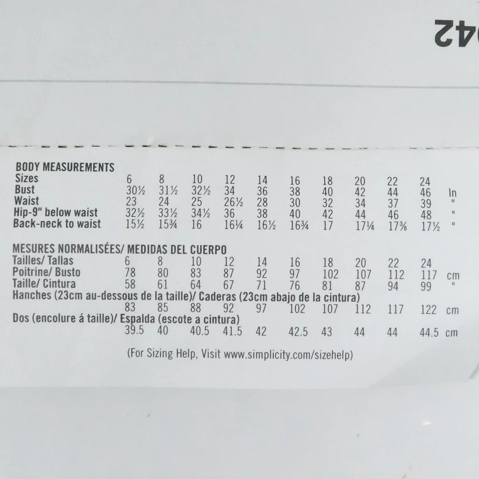 Simplicity 9042 Misses Wrap Dress Pattern Size 6-14 Uncut Sash Tie Sleeveless - Image 4 of 4