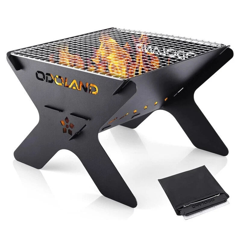 Camping Campfire Grill Portable Folding Charcoal Grills Backpacking BBQ Cooking