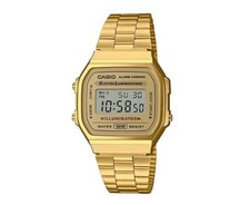 Casio Gold A168-Unisex Digitaluhr Retro Classic, goldene Farbe Wasserfest