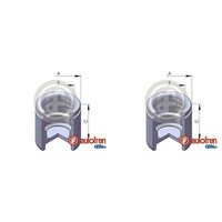 2X Autofren 48Mm Kolben Bremssattel Hinten Vorne Passend FüR Chevrolet Corsa LAN