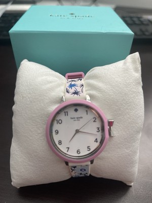 KATE SPADE PARK ROW WHITE MOP DIAL and pink  LEATHER STRAP LADIES WATCH Vintage Kate Spade Watch - Etsy main image 4