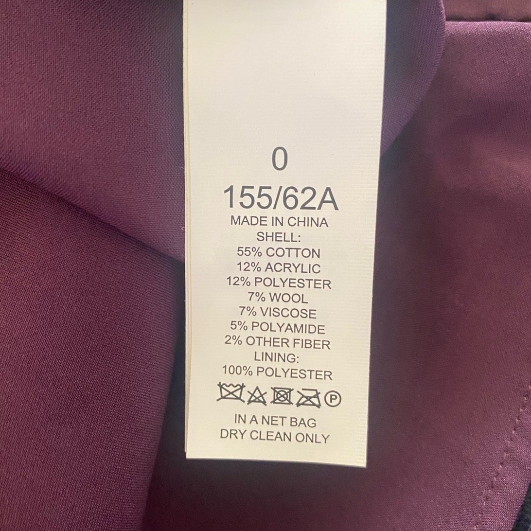 Kate Spade NWT Purple Plumtree Plaid Tweed Fringed Hem Mini Skirt Size 0 thumbnail 7