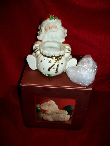 NIB LENOX HOSTING THE HOLIDAYS SANTA VOTIVE - Picture 2 of 4