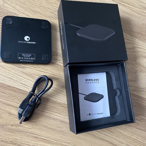 Rolling Square Wireless Charger 10 watt Boxed For Samsung iPhone - Picture 3 of 7