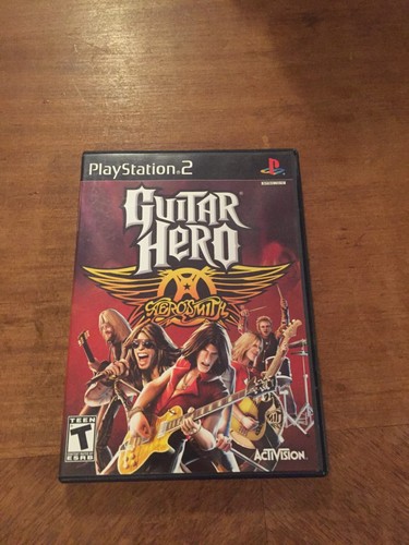 PLAYSTATION 2- PS2- GUITAR HERO AEROSMITH- COMPLETE GAME- 2008