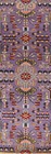 Tappeto Runner Oushak Indiano Bohemien 10 Ft. Annodato A Mano Viola 3x10 Ft.