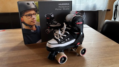 Hudora Rollschuhe Rollerskates Sneaker verstellbar, in der OVP Gr. 36-39 schwarz - Bild 2 von 12