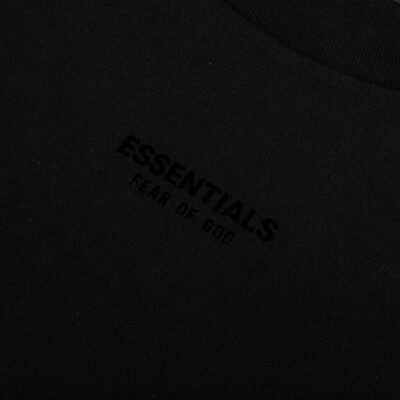 Fear of God Essentials Jet Black T-Shirt Large (Fall Winter