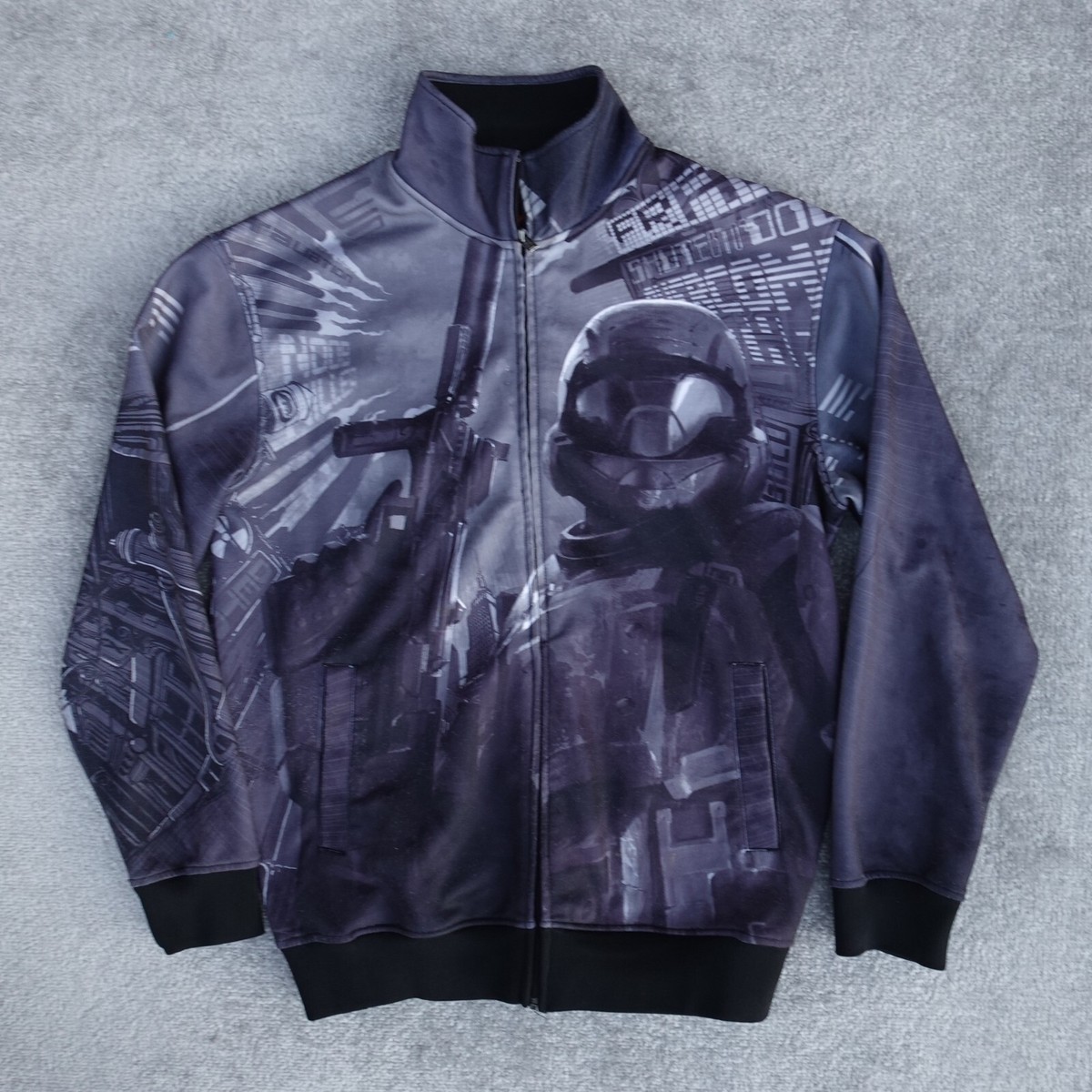 Ecko Unltd x Halo Jacket Men M Gray Spartan AOP Limited Ecko Unltd x Halo Jacket Men M Gray Spartan AOP Limited