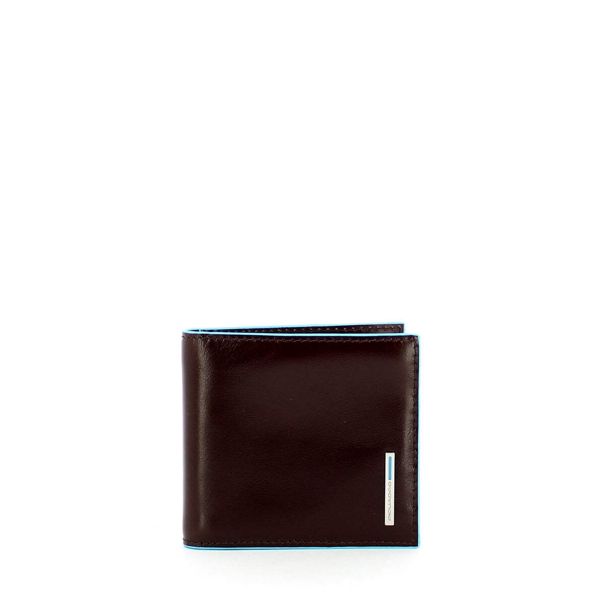 Piquadro Blue Square Money Clip Wallet PU1666B2 Mogano Authentic-image