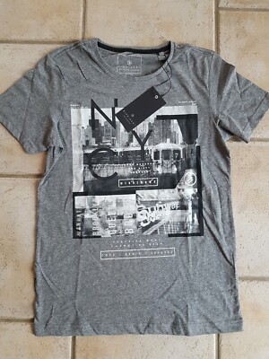DISSIDENT Stretch T- Shirt Herren Gr. M Neu grau