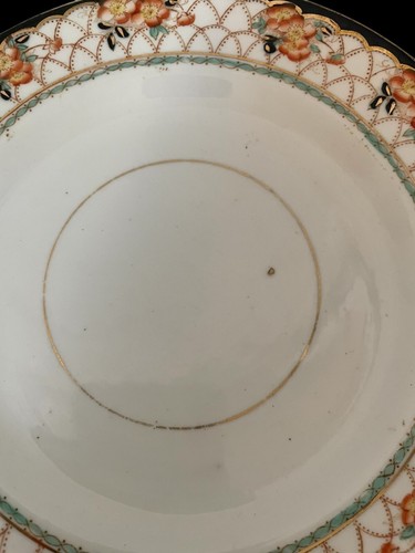 Vintage R&D England Balmoral China Floral Bread Plates. Set Of 8. Red Blue Gold - Picture 5 of 6