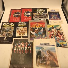 Lot of 10 Atari 2600 Instruction Manuals, Game Catalogs Atari Force Comics