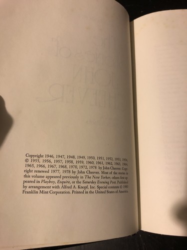 Franklin Library The Stories of John Cheever Pulitzer Prize Leather Gold Gilt ✨️ - Picture 12 of 17