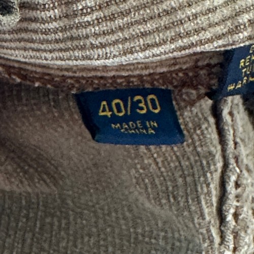 Pantalones de Pana Polo Ralph Lauren Para Hombre 40 X 30 Marrón Algodón Medidas 38 X 29 - Imagen 9 de 10