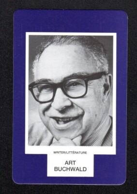 Art Buchwald Writer Humorist 1993 Face To Face Game Card Canadian Issue