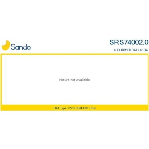 Widerstand InnenraumgebläSe Sando SRS74002.0 FüR Fiat-image