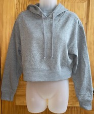 Wild Fable Cropped Hoodie Hooded Sweatshirt size XS - Heather Gray - NEW