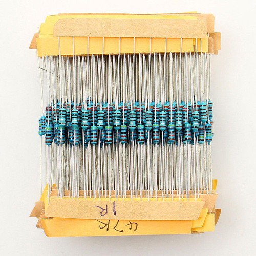 500pcs 50 Values 1/4w 1% Metal Film Resistor Assortment Kit Set Mix 1-10M ohm - Picture 1 of 4