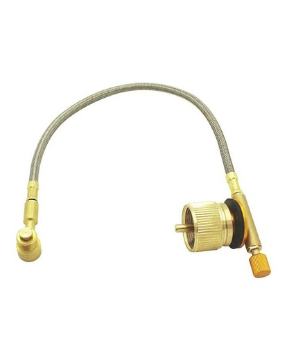 MCAMPAS Gas/Propane Adjustable Regulator Valve Adapter w/Elbow Nozzle 0.3mm - Picture 3 of 6