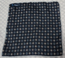 Special Convention Milan 2017 Small Square Handkerchief 9.5 x 9.5" Blue Diamonds