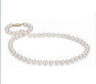 Suberb 17"9-10mm Natural South Genuine White Round Round Pearl Necklace 668AAA