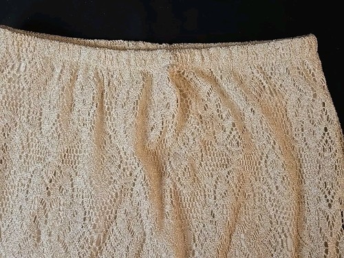 Gr. L MSK Damen Outfit Damen gefüttert Metallic Gold Maxirock & Top gebraucht - Bild 6 von 8