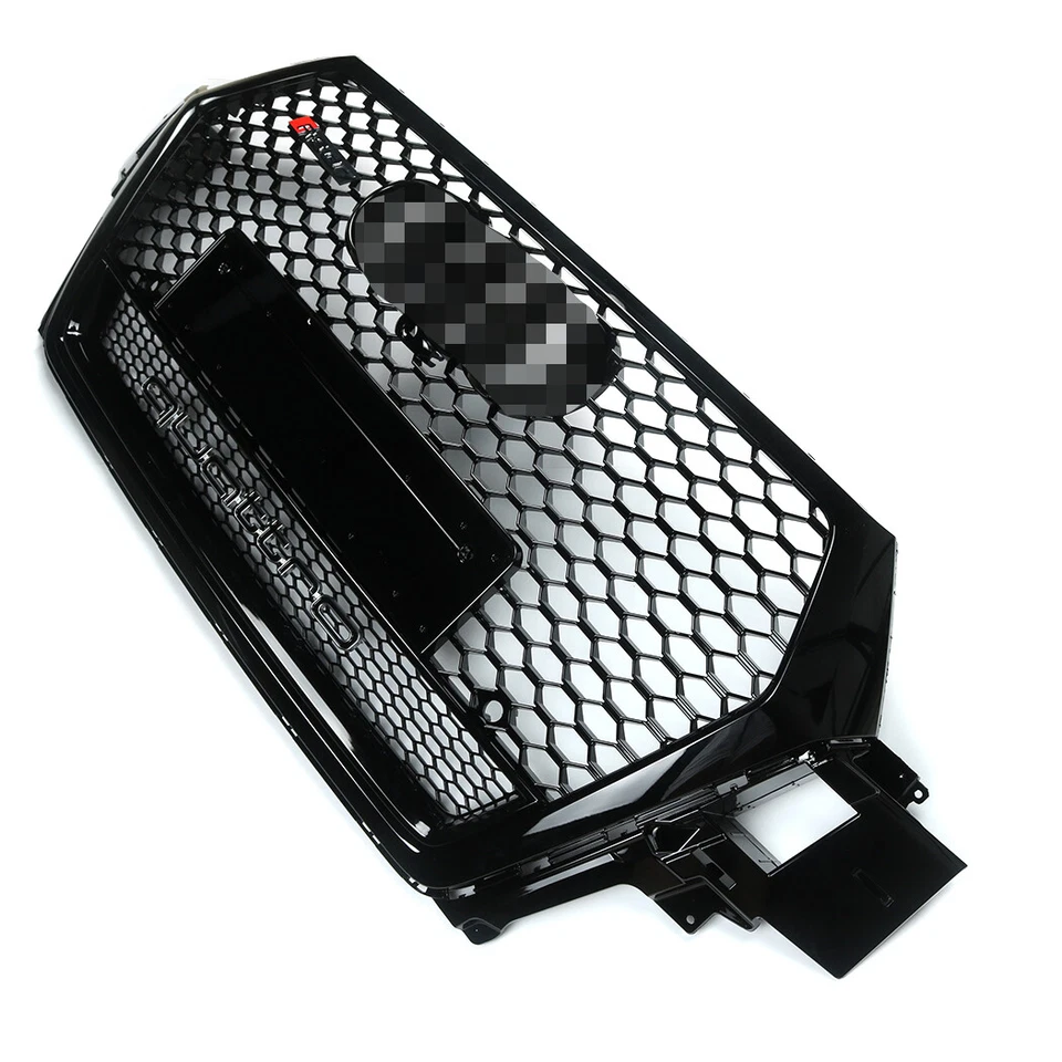 Parachoques delantero negro brillante malla de panal estilo RSQ7 rejilla para Audi Q7 2016-2019 Foto 3 de 4