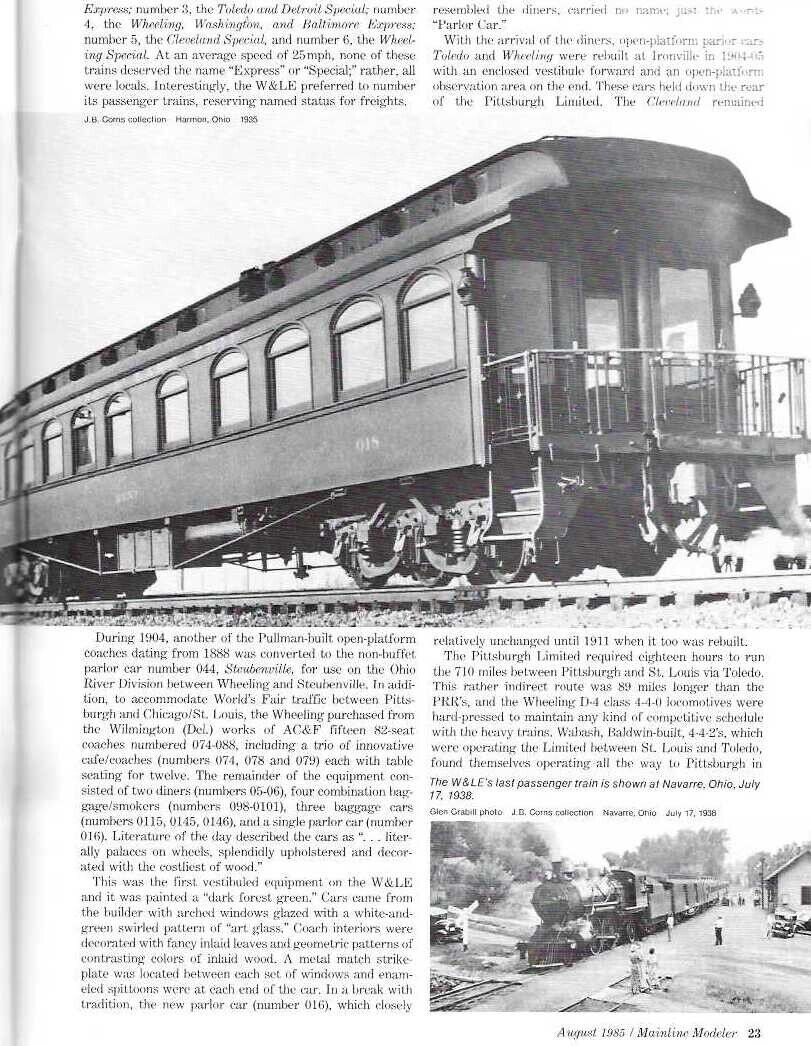 Mainline Modeler Aug.85 W&LE Passenger SP&S C-636 N&W Hopper Mainline Modeler Aug.85 W&LE Passenger SP&S C-636 N&W Hopper