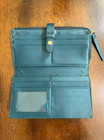 Fossil Teal Pebbled Leather Bi-Fold Wallet — photo 3