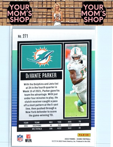 2022 Score #271 DeVante Parker Stars #/399 - Picture 2 of 2